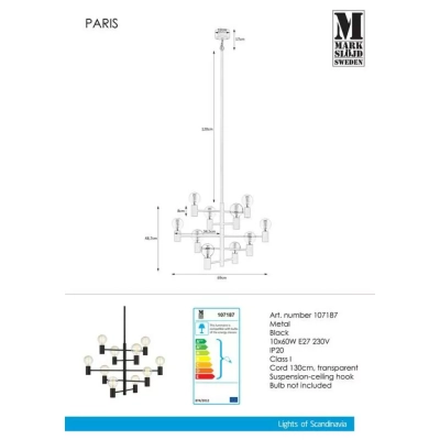 PARIS żyrandol 107187 Markslojd